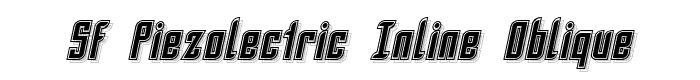 SF Piezolectric Inline Oblique font